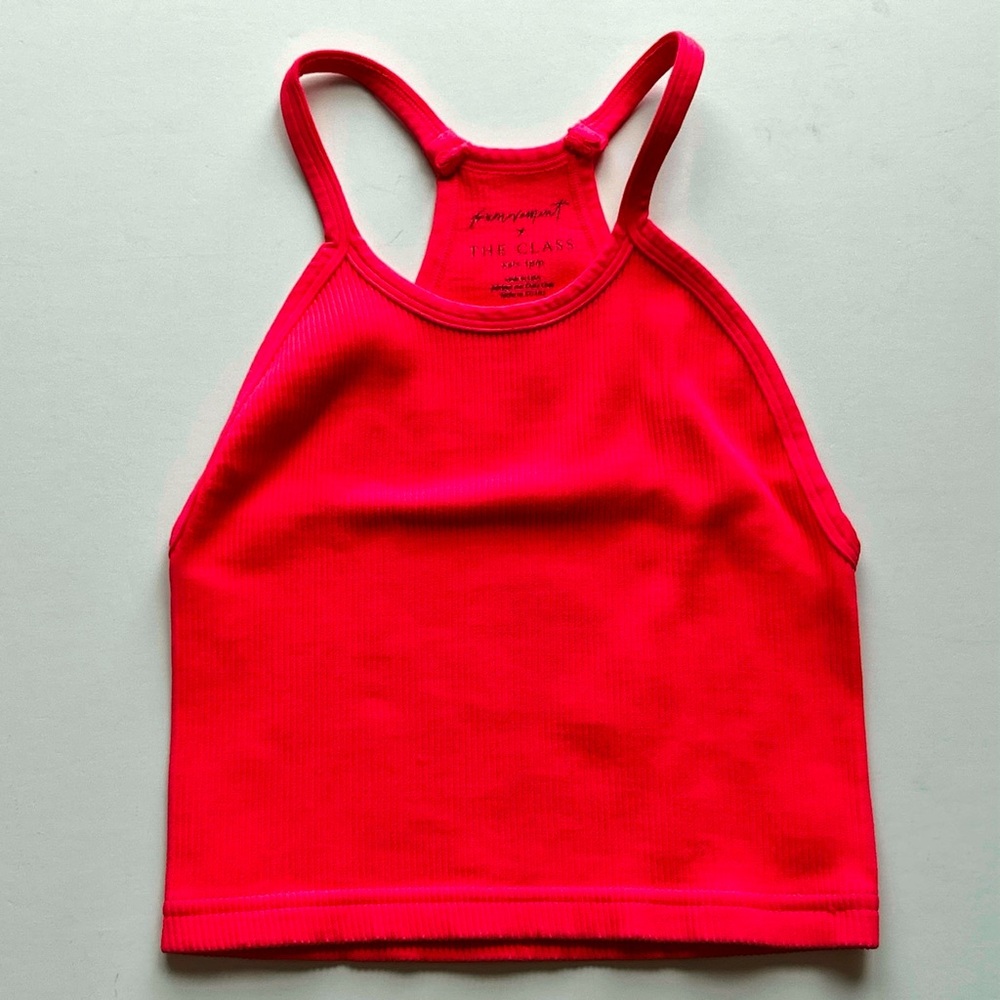 🍒NWOT Free People Movement Happiness Runs Tank Top. Bright Coral/Melon. XS/S - Picture 2 of 5
